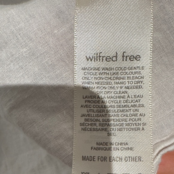 Aritzia Wilfred Free white collared Top - Picture 3 of 4